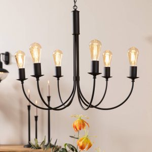 שנדליר כפרי שחור QA-23