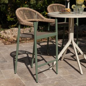 כסא בר אלומיניום ריביירה ירוק קקטוס