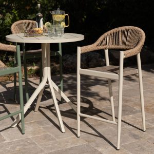 כסא בר אלומיניום ריביירה שמנת