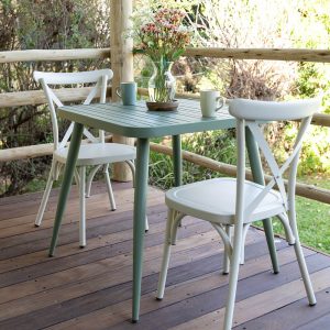 שולחן אלומיניום מרובע דטרויט ירוק קקטוס