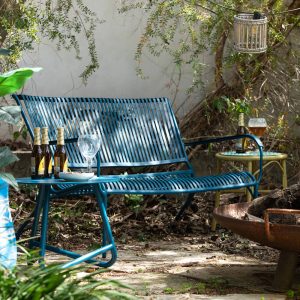 ספסל אלומיניום נוח כחול רויאל