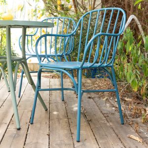 כסא אלומיניום פריז כחול