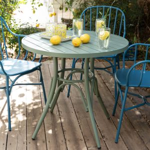 שולחן אלומיניום עגול סאן 80 ירוק קקטוס