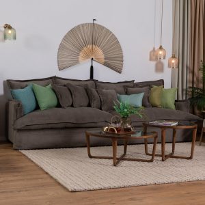 ספת רביצה קוזי אפור כהה קורדרוי