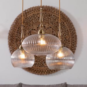 מנורת תלייה עם צלחת סקרלט 3 יציאות 2144