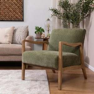 כורסא מעוצבת ורוניקה ירוק בקבוק